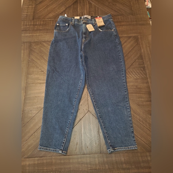 Levi's High Waisted Mom Jeans 32x27 Silvertab Tapered Womens Blue A36990002 Rise - Picture 3 of 12